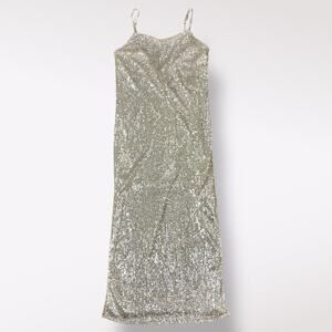 Neiman Marcus Endless Rose NWT All‎ over Sequined Scoop Back Midi Dress Size XS
